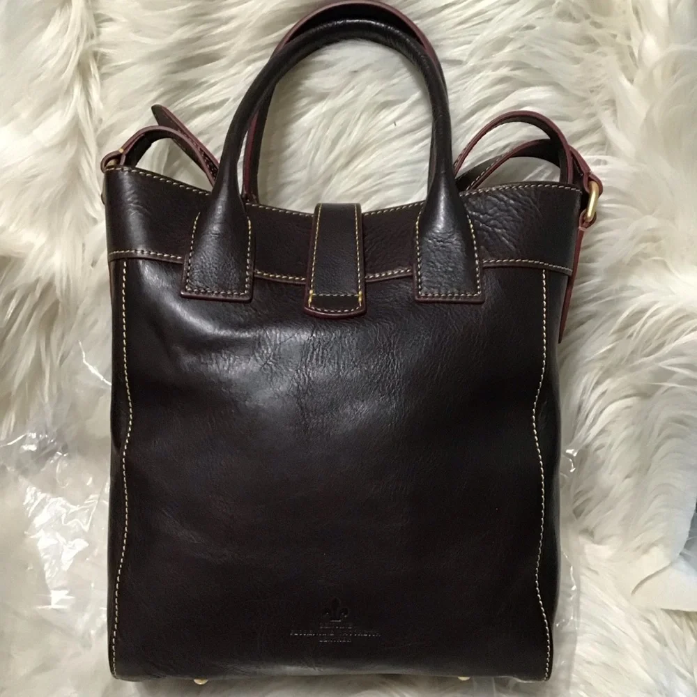 Dooney Florentine Leather North south bucket tote - Picture 3 of 16